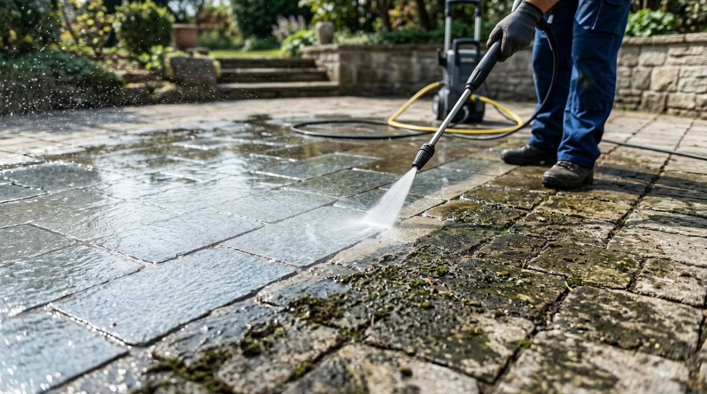 Professional driveway pressure washing